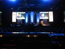 large
                        conference screen