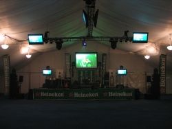 screens for corporate brand party