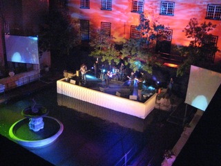 stage over water